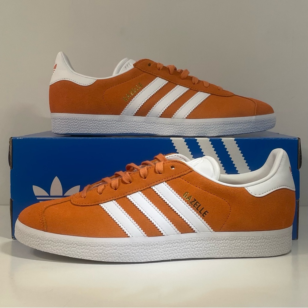 🧡 [BRAND NEW] ADIDAS GAZELLE SOLAR ORANGE WOMENS SHOES SIZE 9 SNEAKERS 🧡 - Picture 2 of 8
